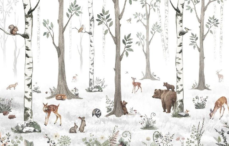 Tapete Tiere Frühling Wald