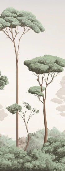 Tapete leichte Brise Kiefernwald