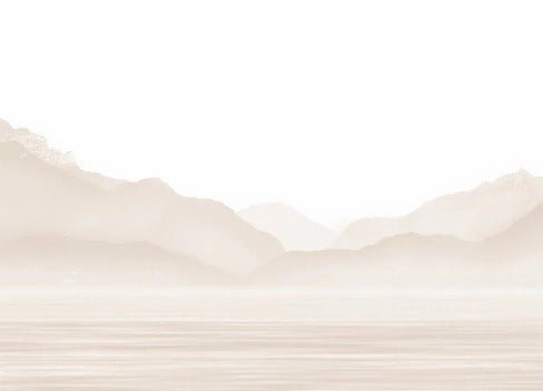 Tapete Annecy und sein friedlicher See Beige