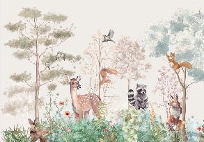 Tapete Kinderzimmer magische Natur beige