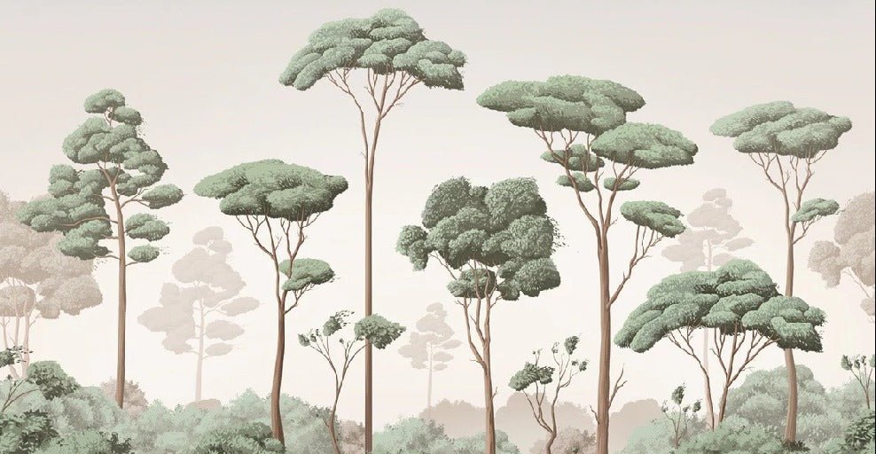 Tapete leichte Brise Kiefernwald