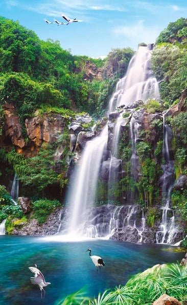 Tapete Wasserfall von La Réunion