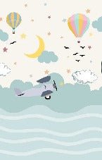 Tapete Kinderzimmer Flugzeug skandinavisch