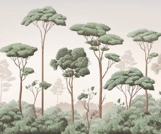 Tapete „Leichter Wind im Pinienwald“