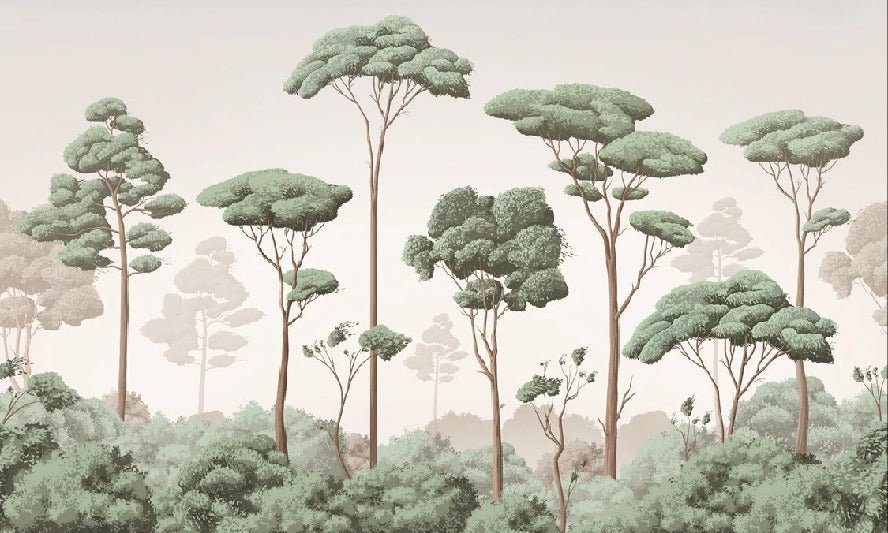 Tapete leichte Brise Kiefernwald