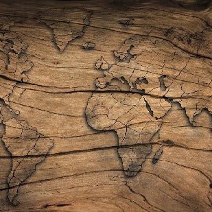 Tapete Wood & Map