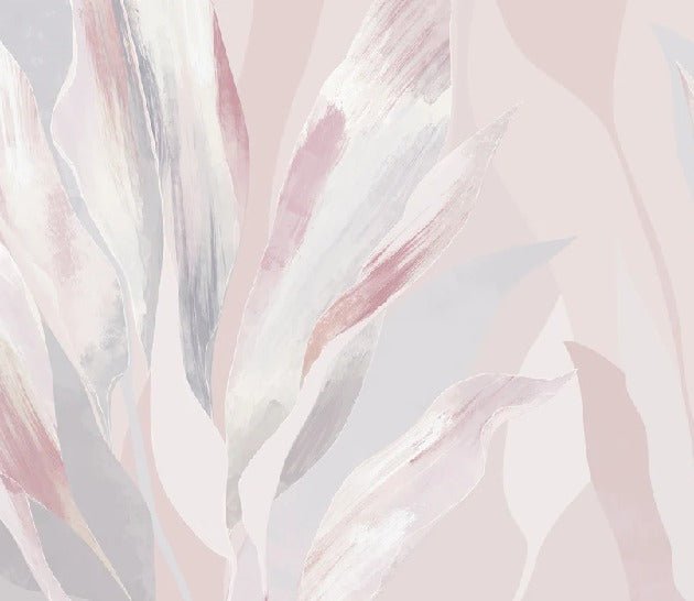 Papier peint étoffe florale rose poudré, XXL, tendance