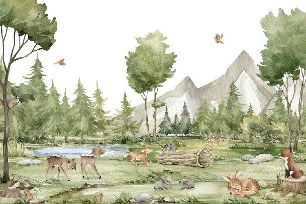 Tapete Tiere im Wald