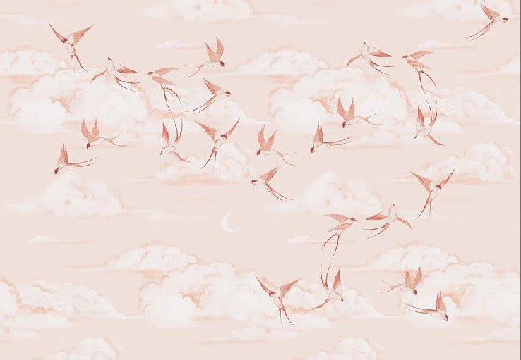 Tapete Kinderzimmer poetisch terracotta