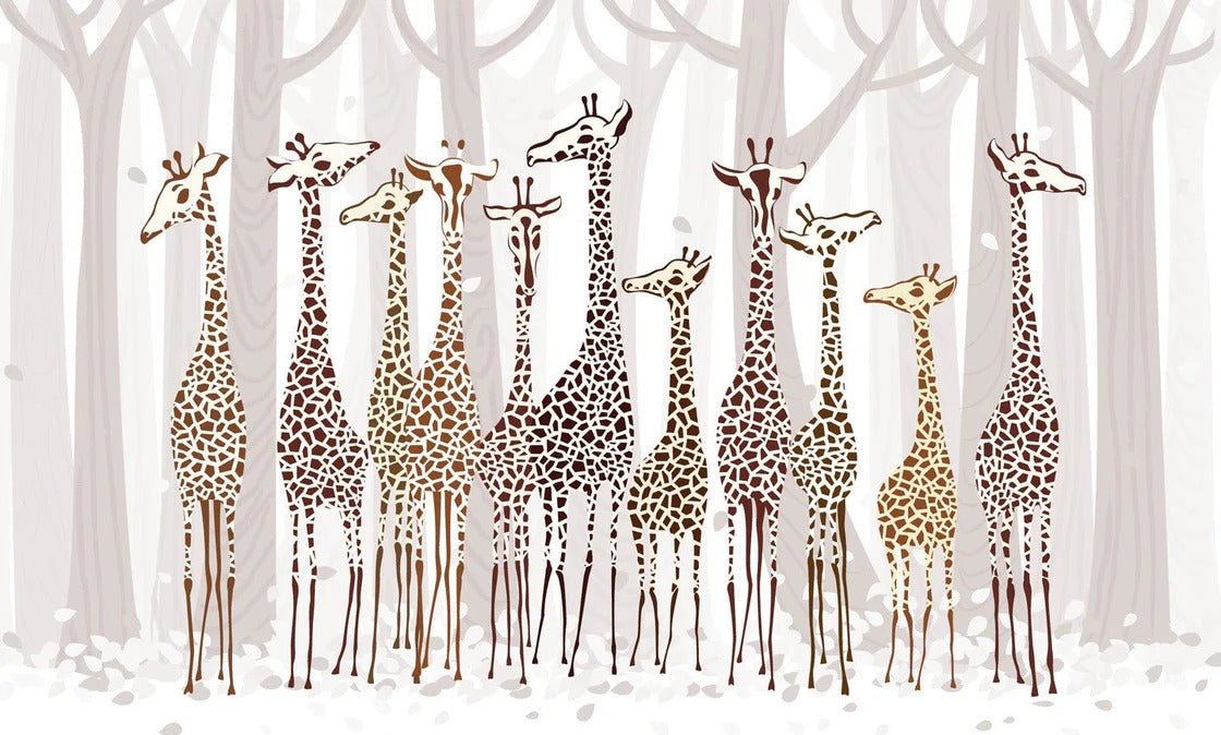 Tapete Elegante Giraffen