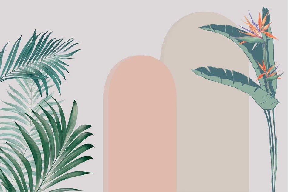 Tapete Schlafzimmer Bögen Pflanzen