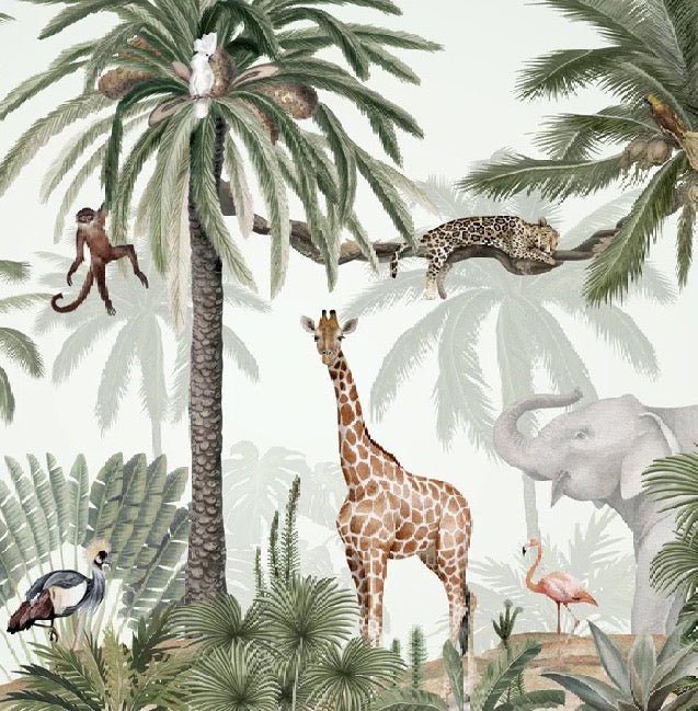Papier peint enfant jungle paisible, XXL, tendance