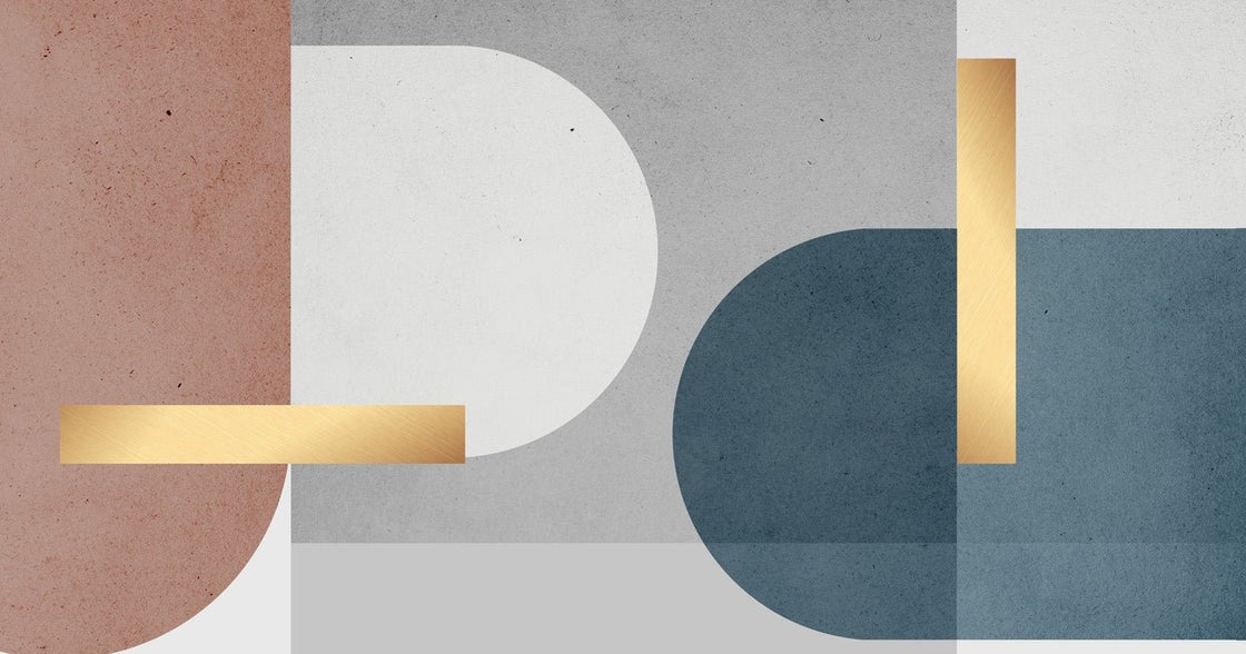 Grafische Zementtapete