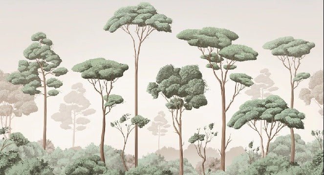 Tapete leichte Brise Kiefernwald