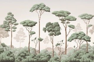 Tapete leichte Brise Kiefernwald