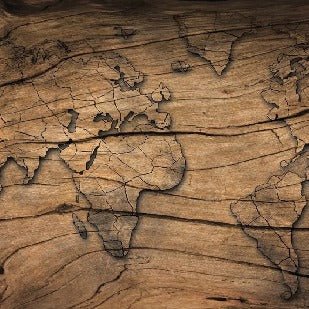 Tapete Wood & Map