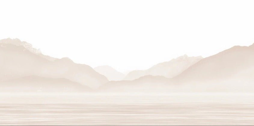 Tapete Annecy und sein friedlicher See Beige