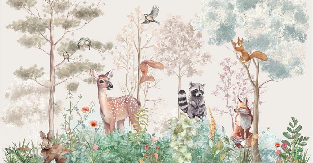 Tapete Kinderzimmer magische Natur beige