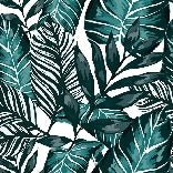Wc Tapete Vlies Blatt Farbe Blau Pfau