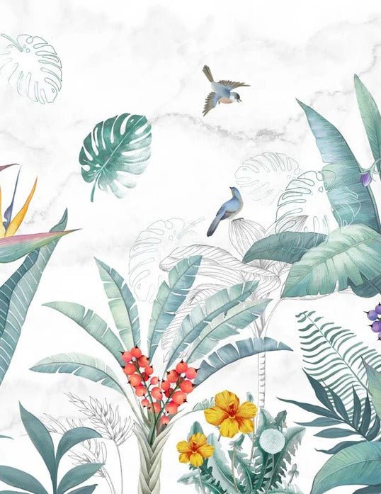 Wc-Tapete Vegetal & Bird