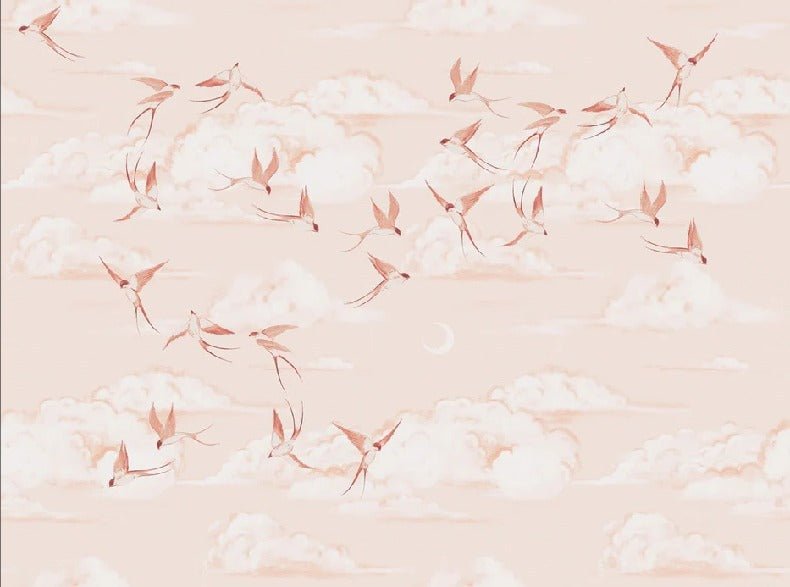 Tapete Kinderzimmer poetisch terracotta