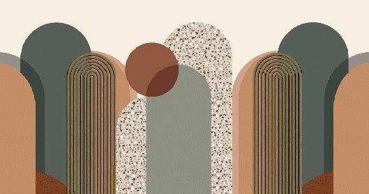 Trendige grafische Art-Déco-Tapete