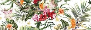 Tropische Tapete & Bunte Blumen