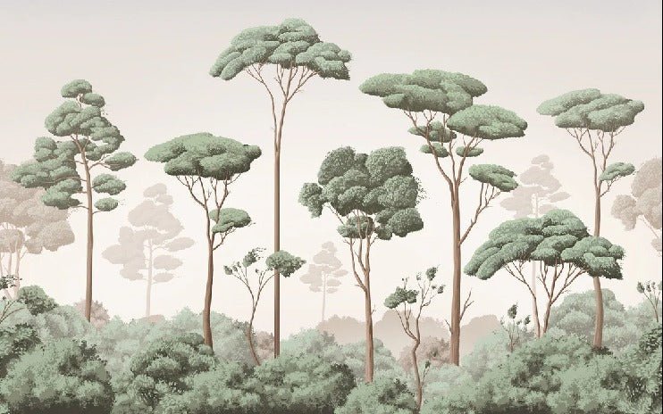 Tapete leichte Brise Kiefernwald