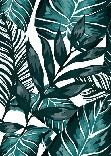Wc Tapete Vlies Blatt Farbe Blau Pfau