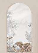 Tapete Tropical Arches Sepia