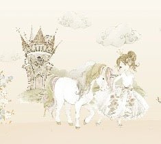 Tapete Mädchenzimmer Prinzessin Einhorn