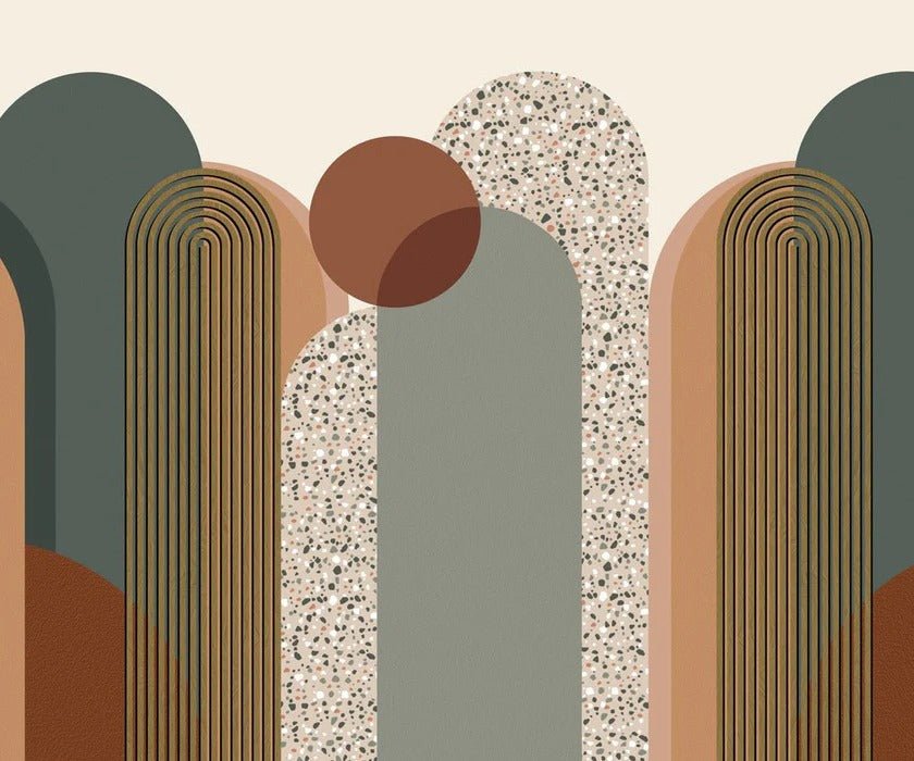 Tapete Büro Art Deco Grafik Trend