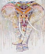 Tapete Elefant Boho Indianer