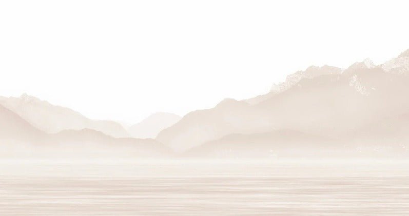 Tapete Annecy und sein friedlicher See Beige