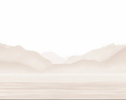 Tapete Annecy und sein friedlicher See Beige