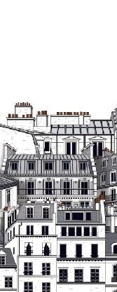 Tapete Büro Pariser Dächer