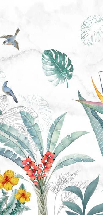 Wc-Tapete Vegetal & Bird