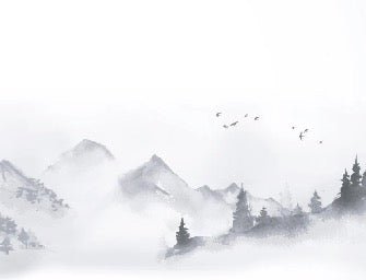 Zen-Tapete minimalistische Landschaft