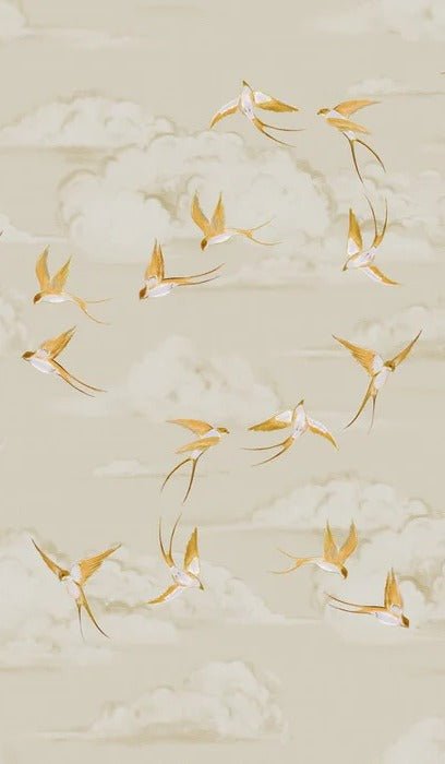 Tapete Schreibtisch envol goldener Vogel