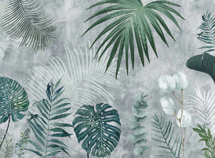 Papier peint Biophilic Jungle Monochrome, XXL, tendance