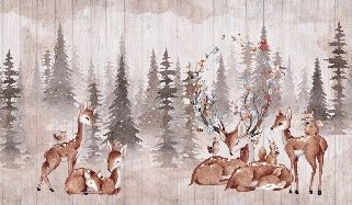 Tapete Kinderzimmer süße Rehe