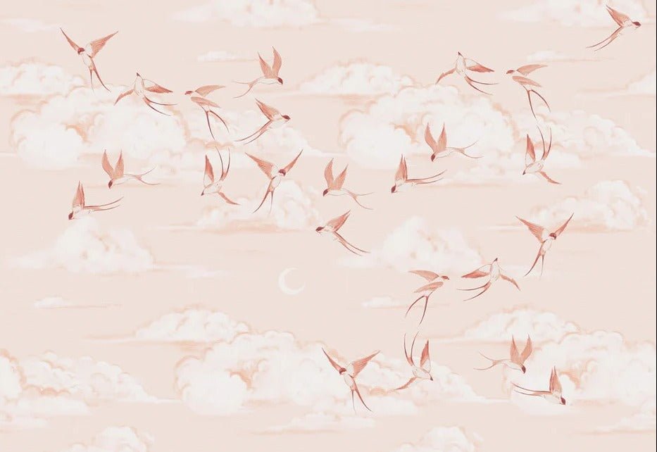 Tapete Kinderzimmer poetisch terracotta