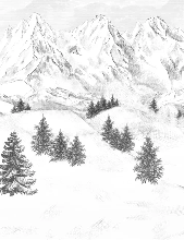 Tapete „Aiguilles d'Arves“
