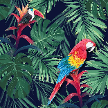 Tapete Exotischer Papagei