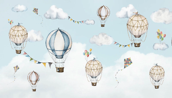 Papier peint envol des montgolfières, XXL, tendance