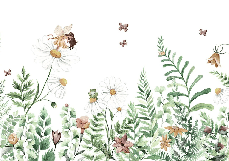 Papier peint enfant fée florale - Muralconcept