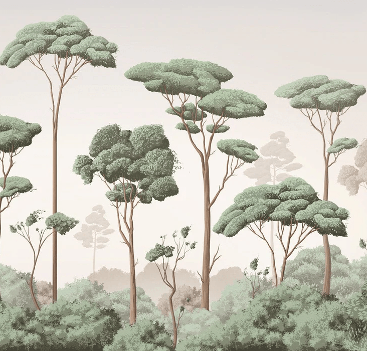 Tapete „Leichter Wind im Pinienwald“