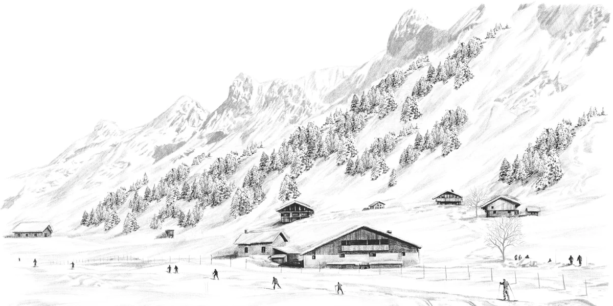 Tapete Clusaz Skilanglauf Berge Confins