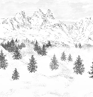 Tapete „Aiguilles d'Arves“