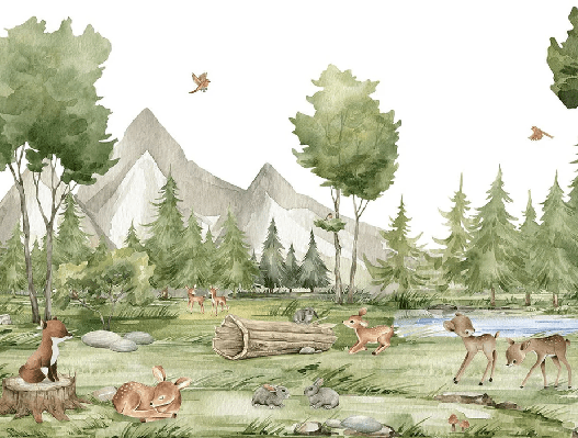 Tapete Tiere im Wald